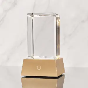 Classic personalized 3D photo crystal keepsake by Engraving with James